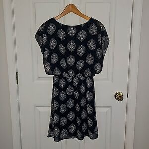 Medium Navy Blue Short Sleeve Dress from Francescas